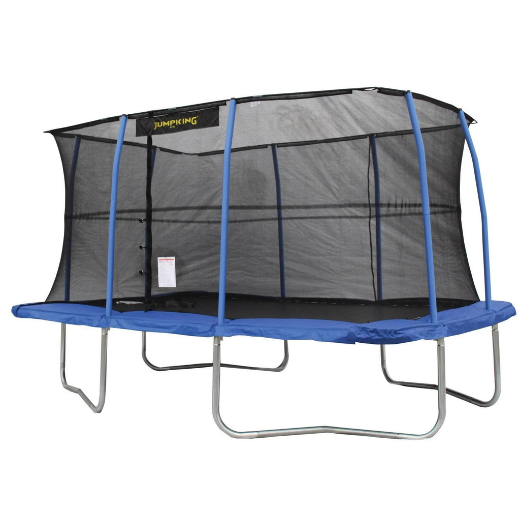Blue Rectangular Trampoline with Safety Net Siding A253171