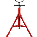 V Head Pipe Stand, Adjustable Height 24-42, 2500 lb. Load Capacity, Carbon Steel Y6498