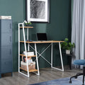 40'' Oak Computer Desk with Open Shelves I30325