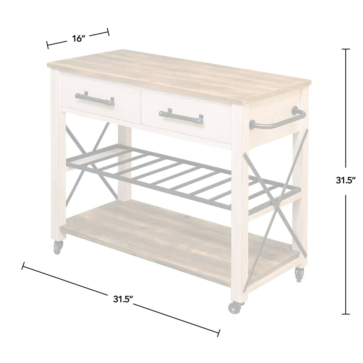Wood Kitchen Cart N9224