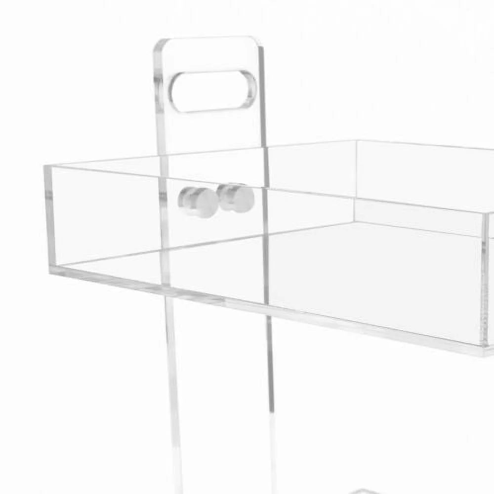 Acrylic Nightstand with 4 Wheels H8759