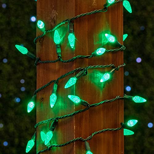 24 Feet 70 LED Purple/Lime Green Outdoor Halloween String Lights on Black Wire A79629