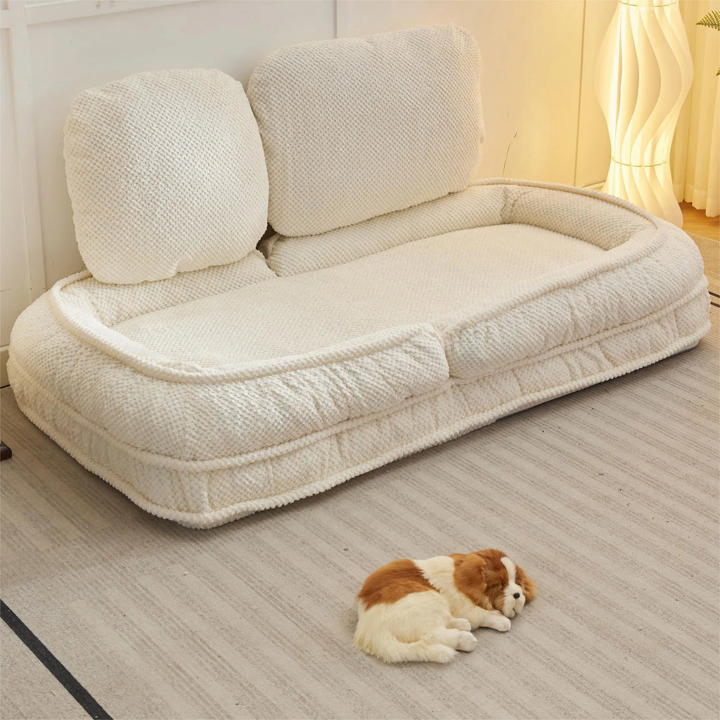 White Lazy Sofa Floor Couch P95821