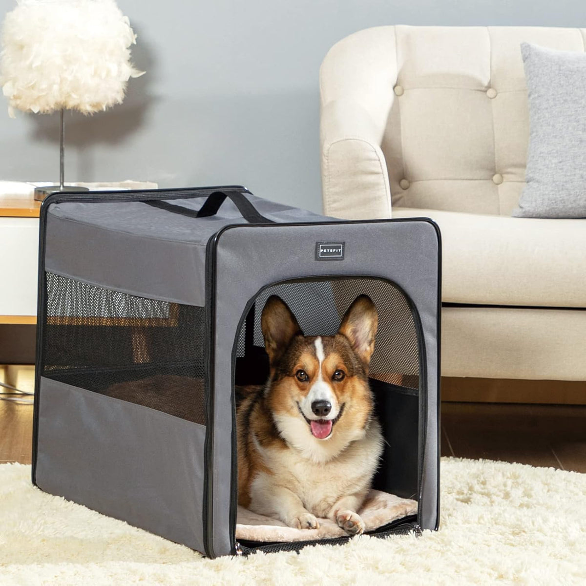 Collapsible Large Dog Travel Crate B991