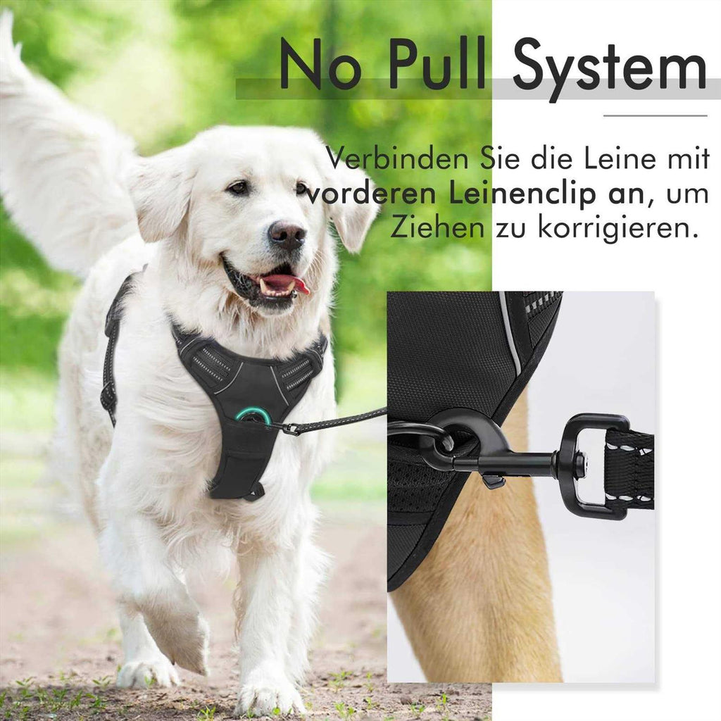 Adjustable Soft Padded Dog Harness with 2 Leash Clips Z6473