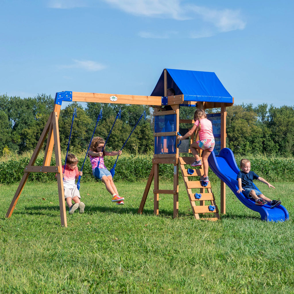 Wooden Cedar Swing Set A7581