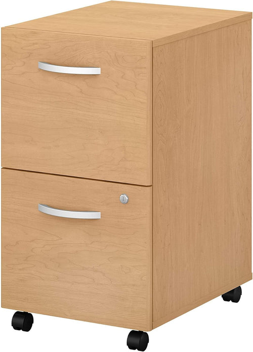 2 Drawer Mobile File Cabinet in White J9118