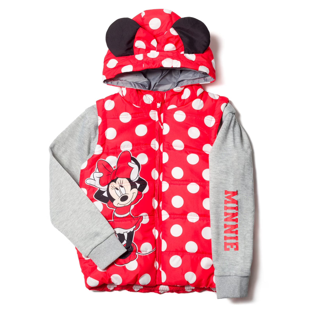 Minnie Mouse Zip Up Vest 2fer Jacket K20231