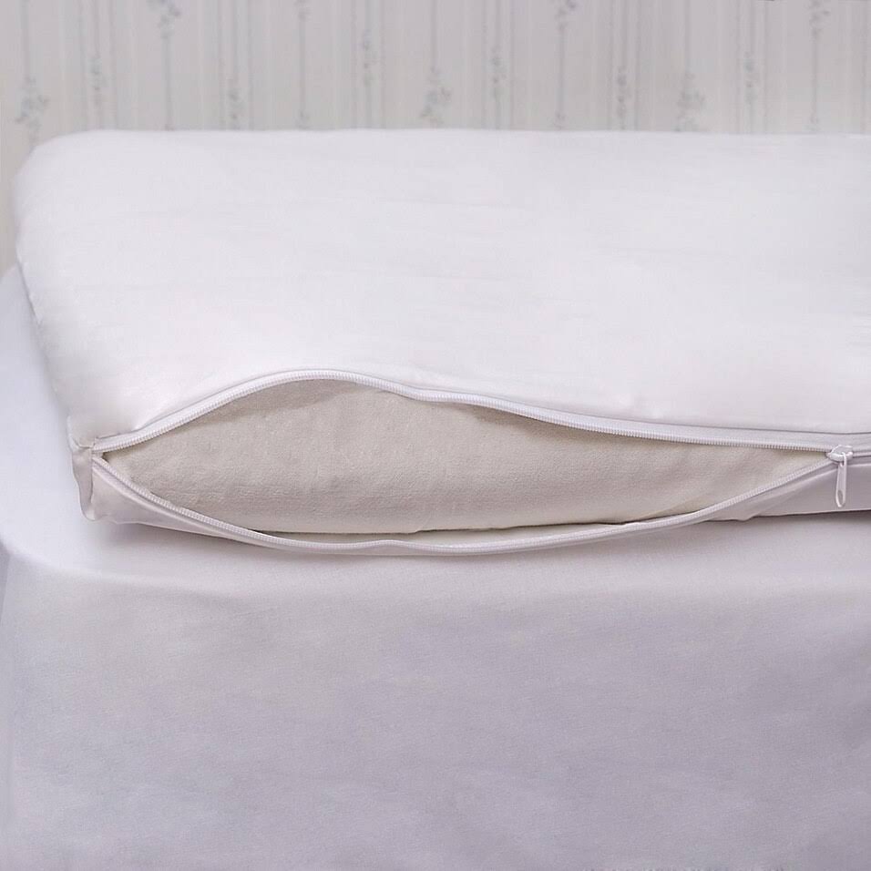 Queen White All-Cotton Feather Bed Cover J811331