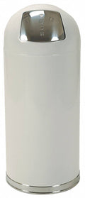 White 15 gal Round Trash Can U1308