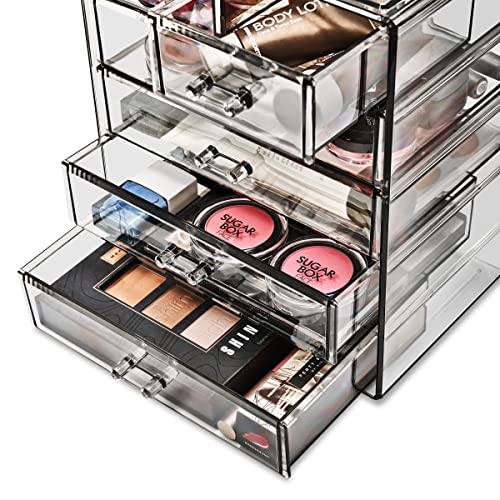 Acrylic Makeup Organizer with 3 Large 4 Small Drawers Z247876