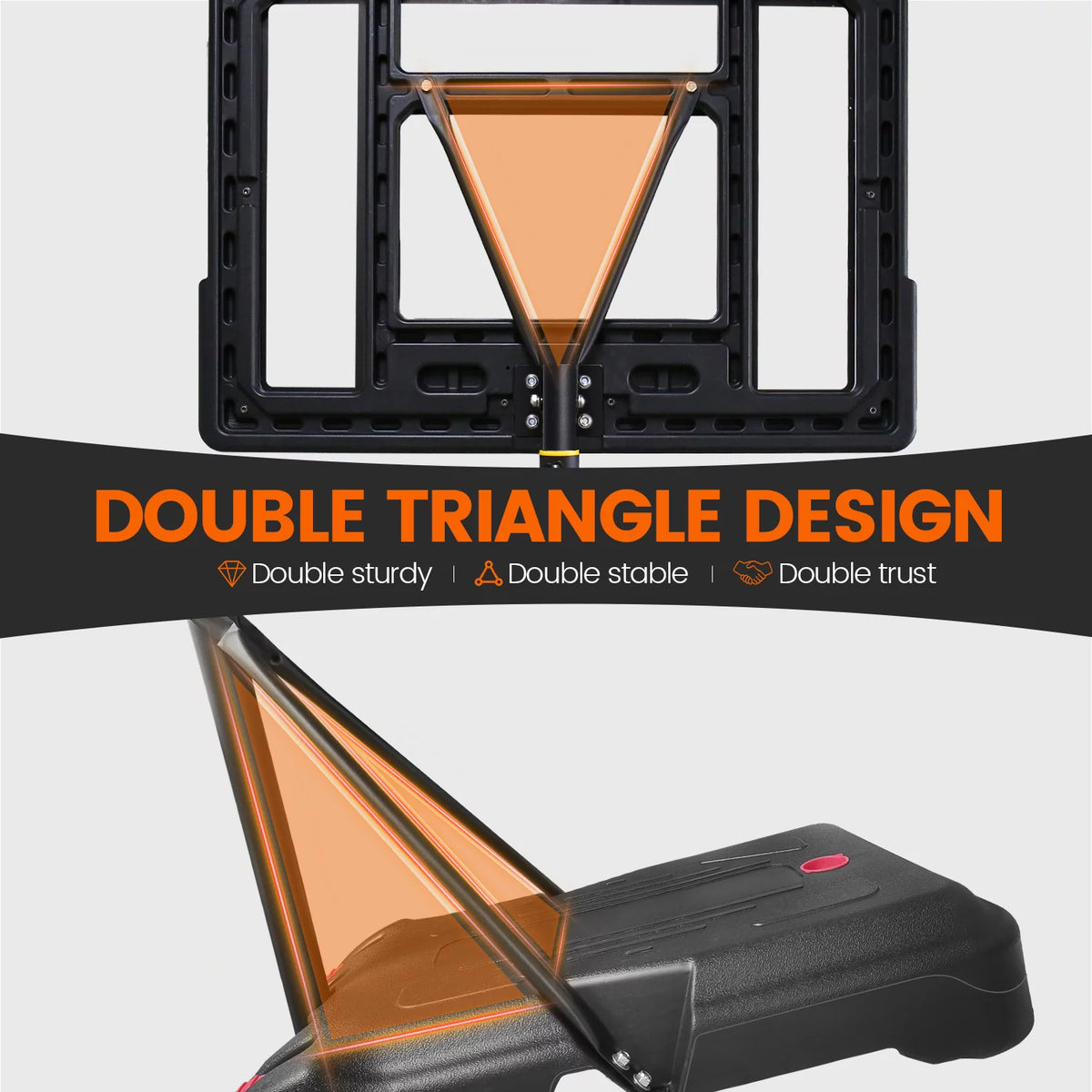Portable Basketball Hoop & Goal 5 - 7 ft Height Adjustable X239