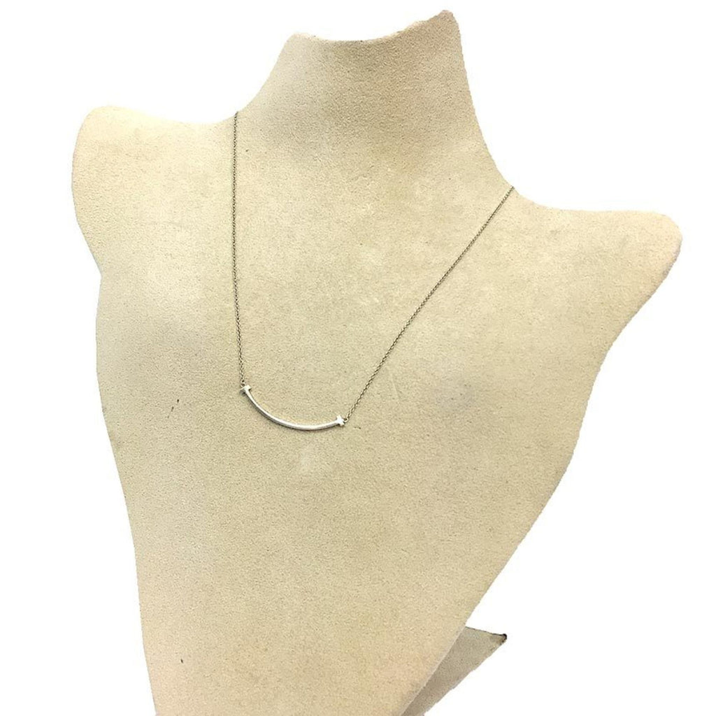 Tiffany T Smile Pendant Necklace AG925 Silver Q2940