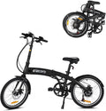 Folding Electric Bicycle 20'' Fat Tire 350W 36V/12.5AH Battery 7 Speeds Grey/White E388