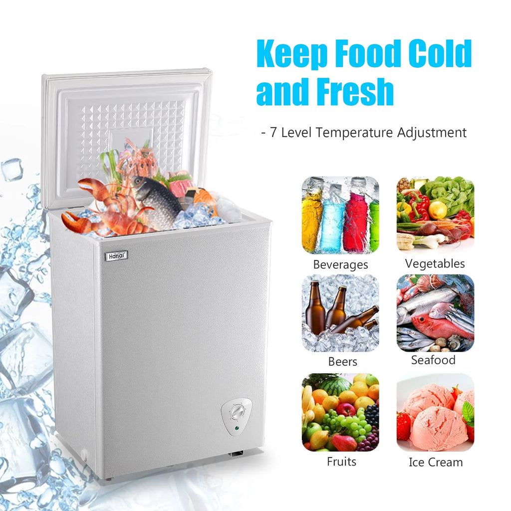 3.5 Cubic Chest Freezer with Storage Basket O439145