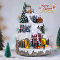 Christmas Village Houses Figurines with USB Motion and Lights G70803