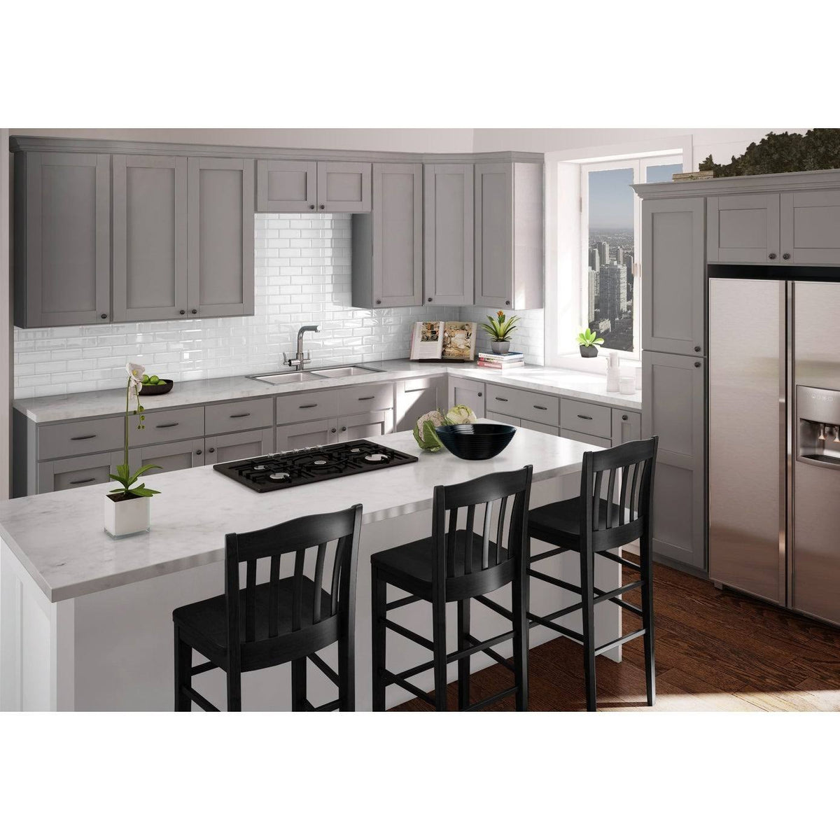 Single Door Wall Cabinet Dove Gray B220