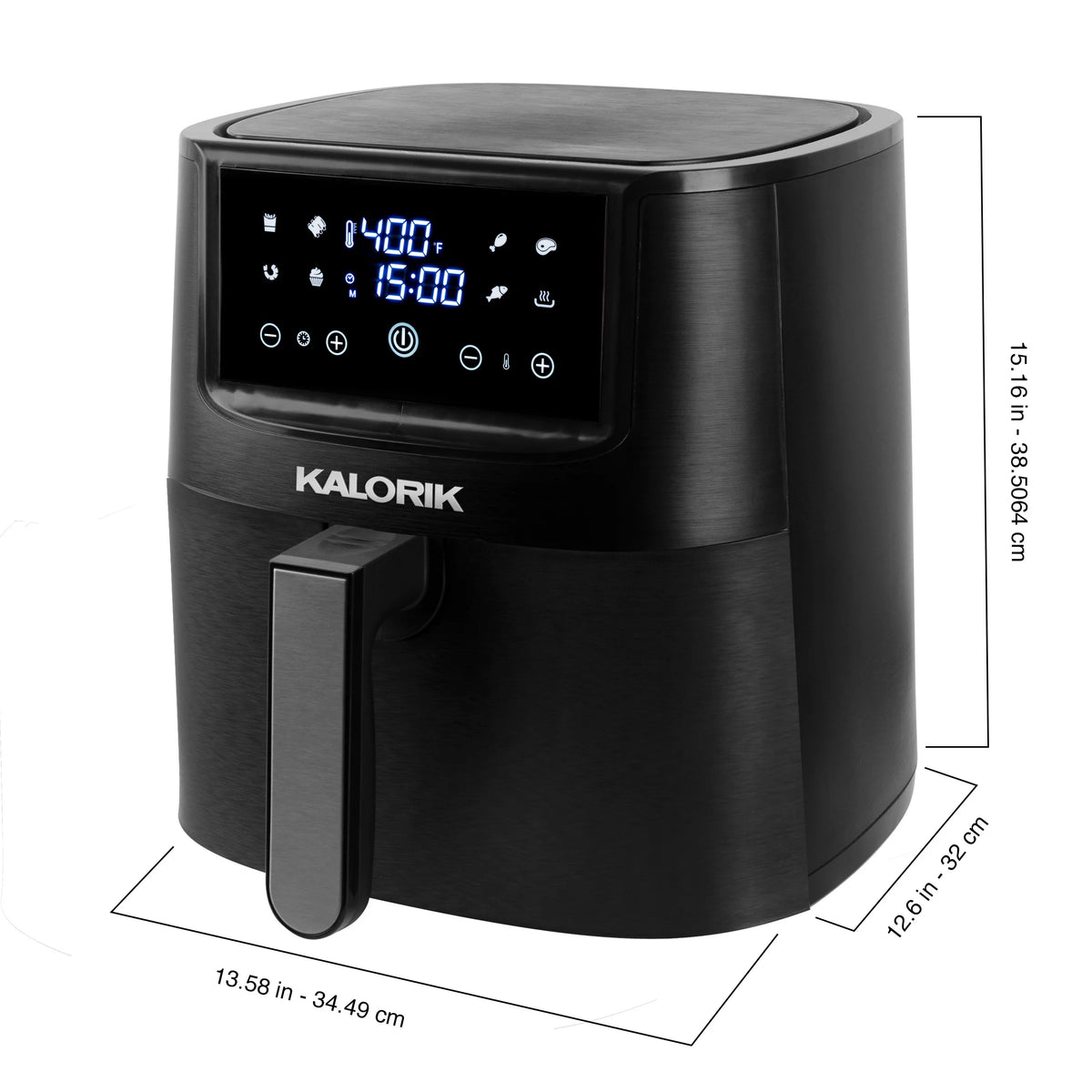 8 Qt Digital Touchscreen Air Fryer with Trivet, Black G8668