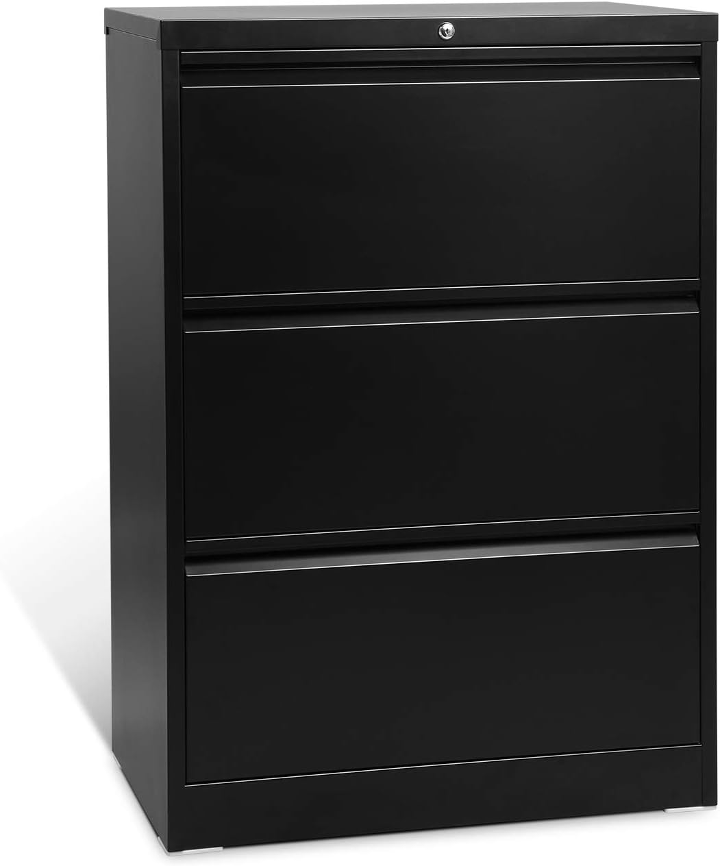 White 2 Drawer Lateral File Cabinet with Lock Q39904
