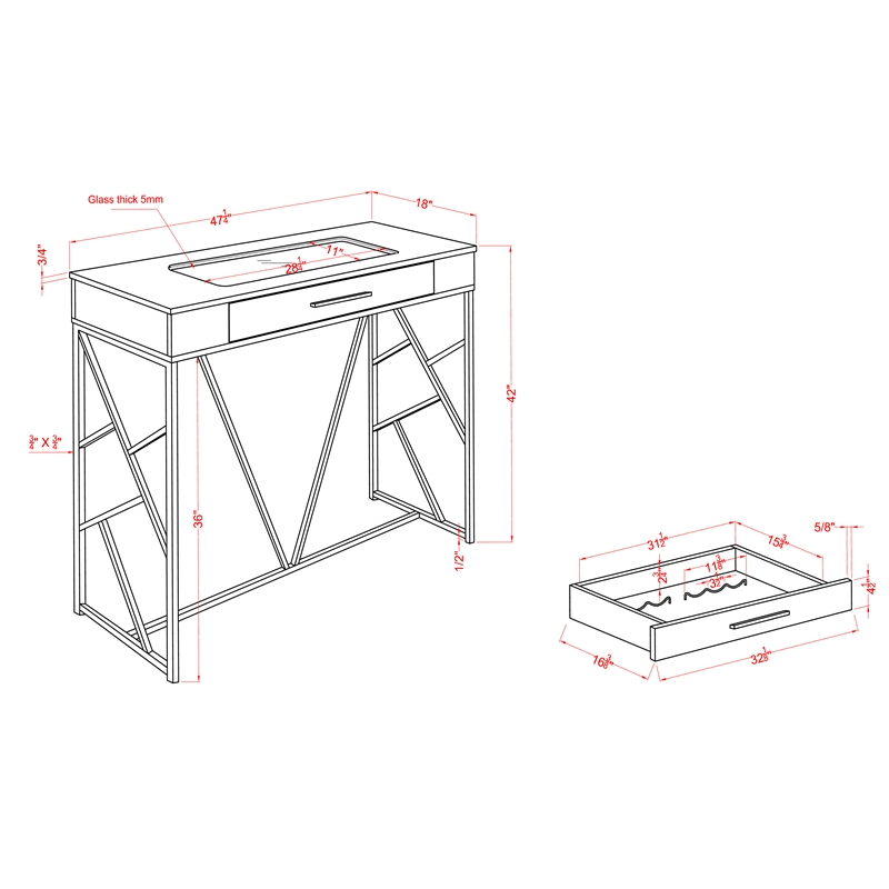 Counter Height Table in Chrome and Black E936