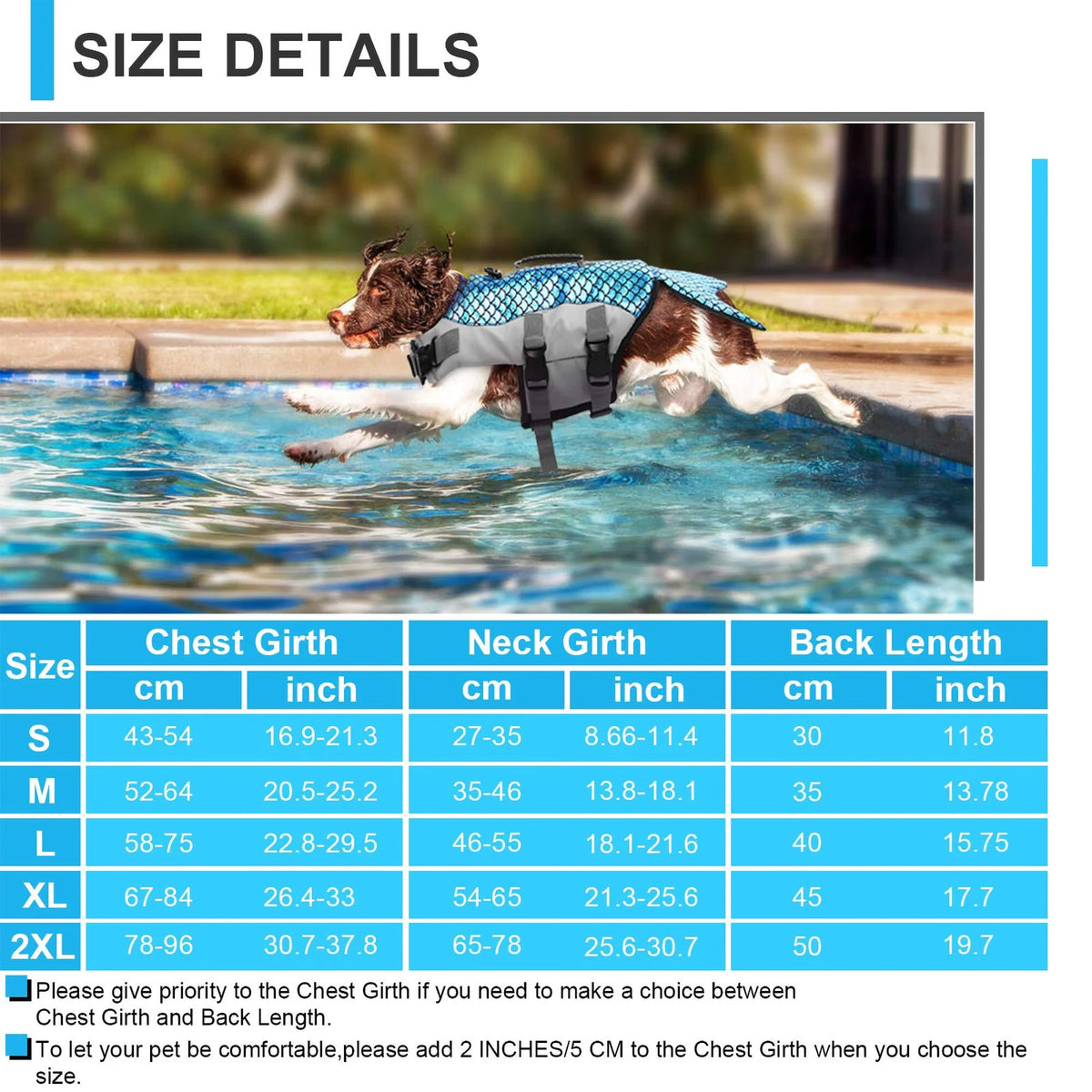 Dog Life Jacket with Rescue Handle, Reflective Adjustable Life Vest G572