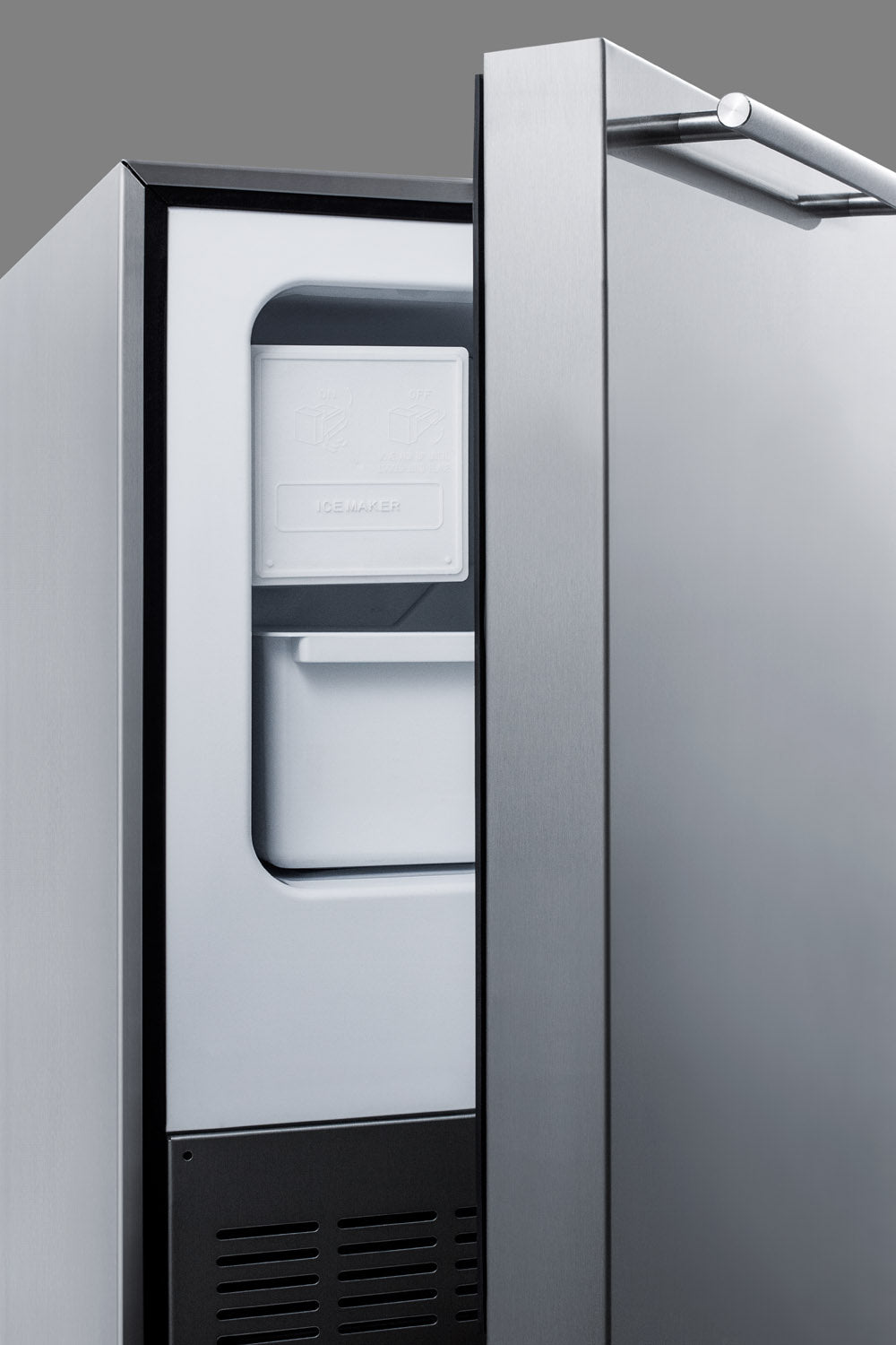 Undercounter ADA Compliant Manual Defrost Icemaker with Stainless Steel Exterior D970