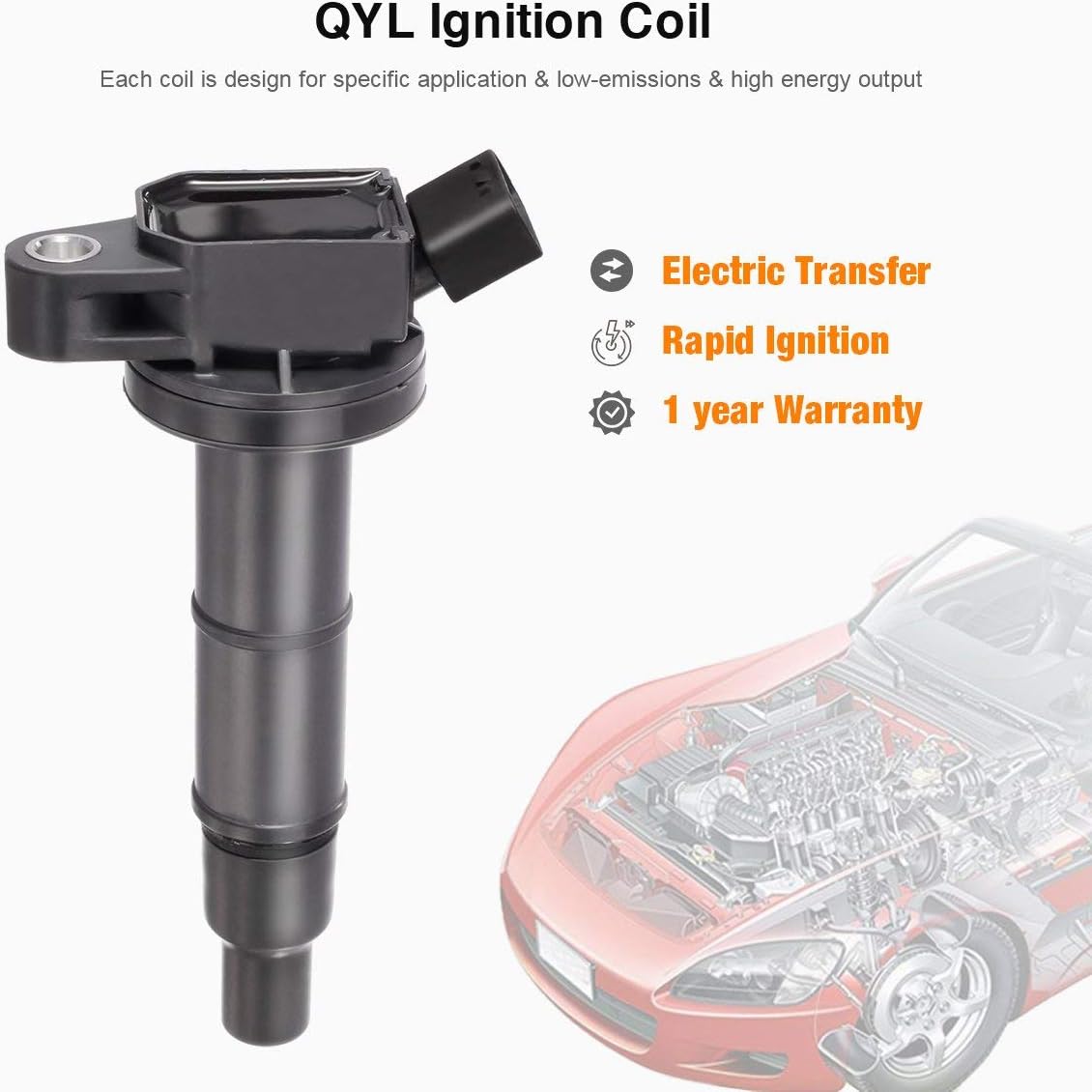 Ignition Coils Compatible with Toyota Camry Solara Rav4 Highlander Scion Tc Xb J44655