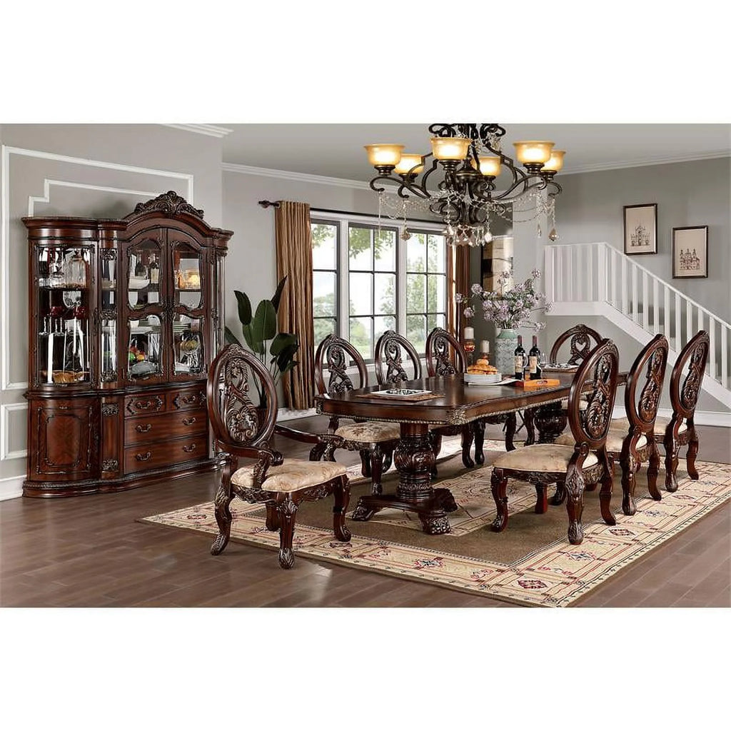 Cherry Wood Expandable Dining Table E136964
