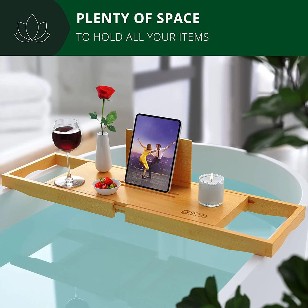 Natural Bamboo Bathtub Caddy C804154