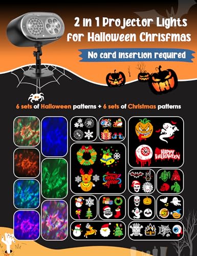12-in-1 Outdoor Waterproof Holiday Projector Lights E181