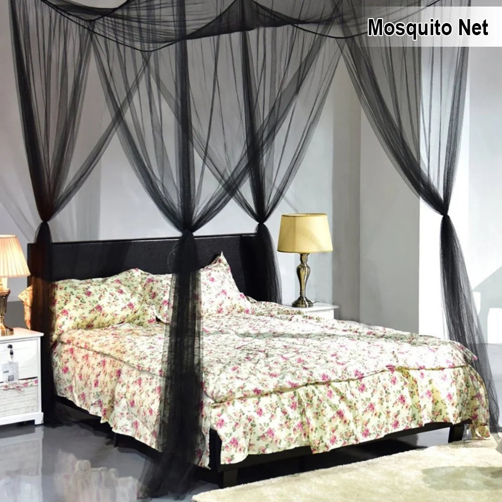 Black Mosquito Net Canopy for Double Beds R751490