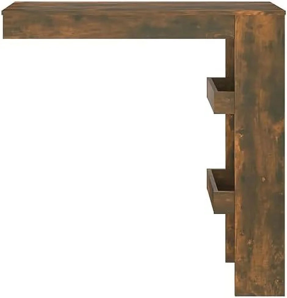 Brown Oak Engineered Wood Dining Table D571960