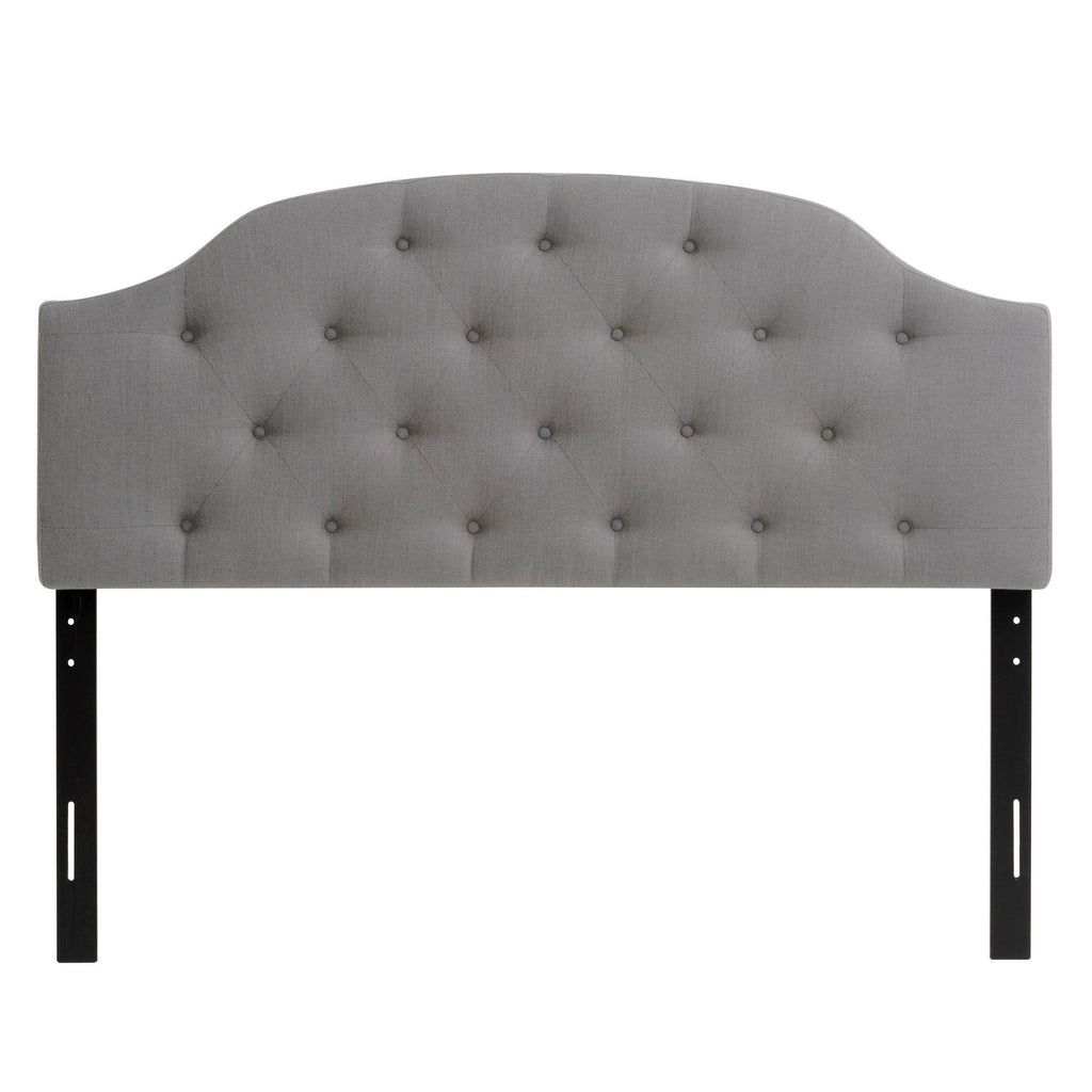 Tufted Light Gray Fabric Headboard W303