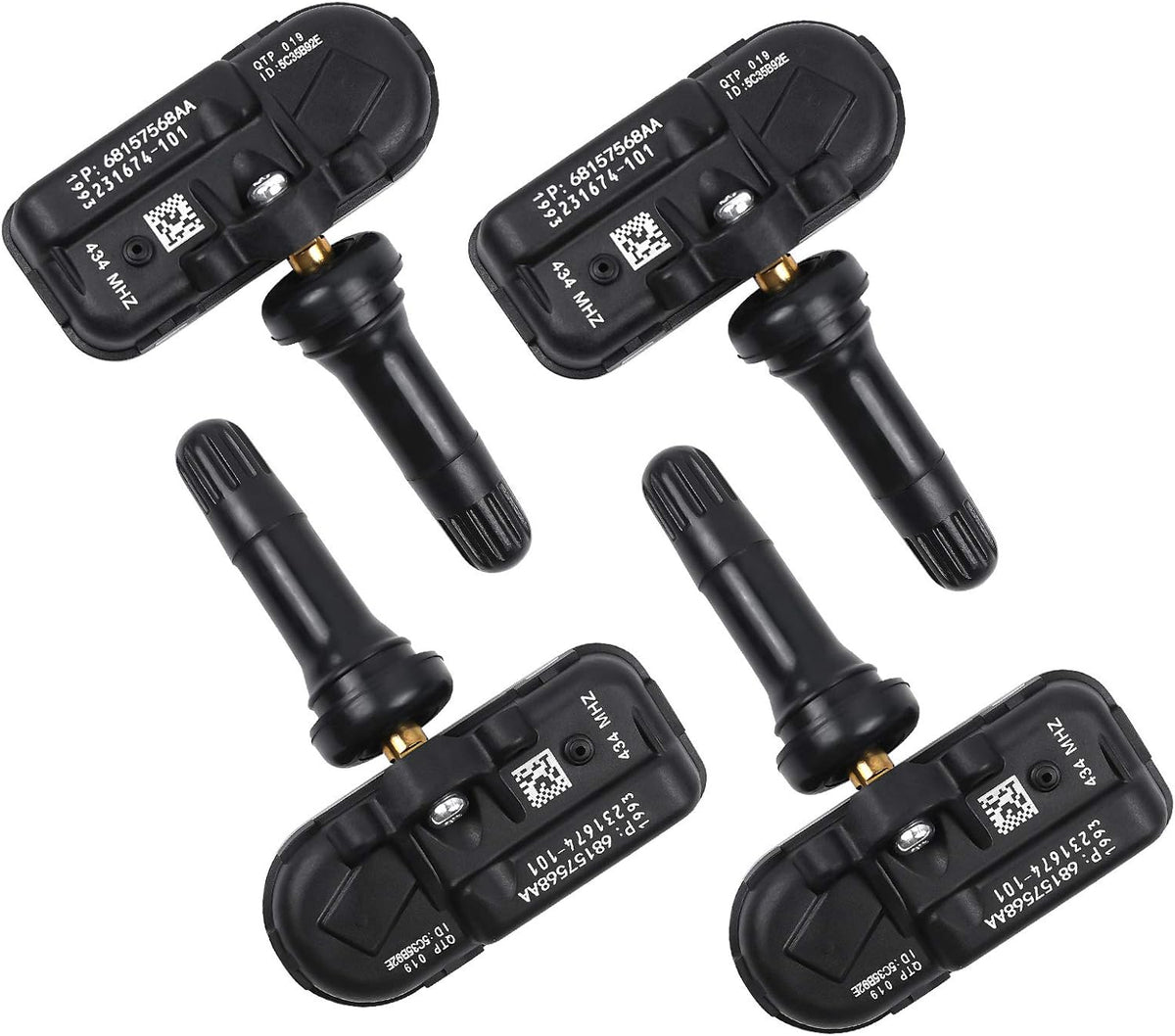 TPMS Sensor 433MHZ 4-Pieces Tire Pressure Sensor Pack of 2 M1654