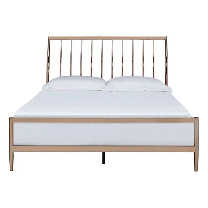 Contemporary Queen Metal Frame Sleigh Bed P665980