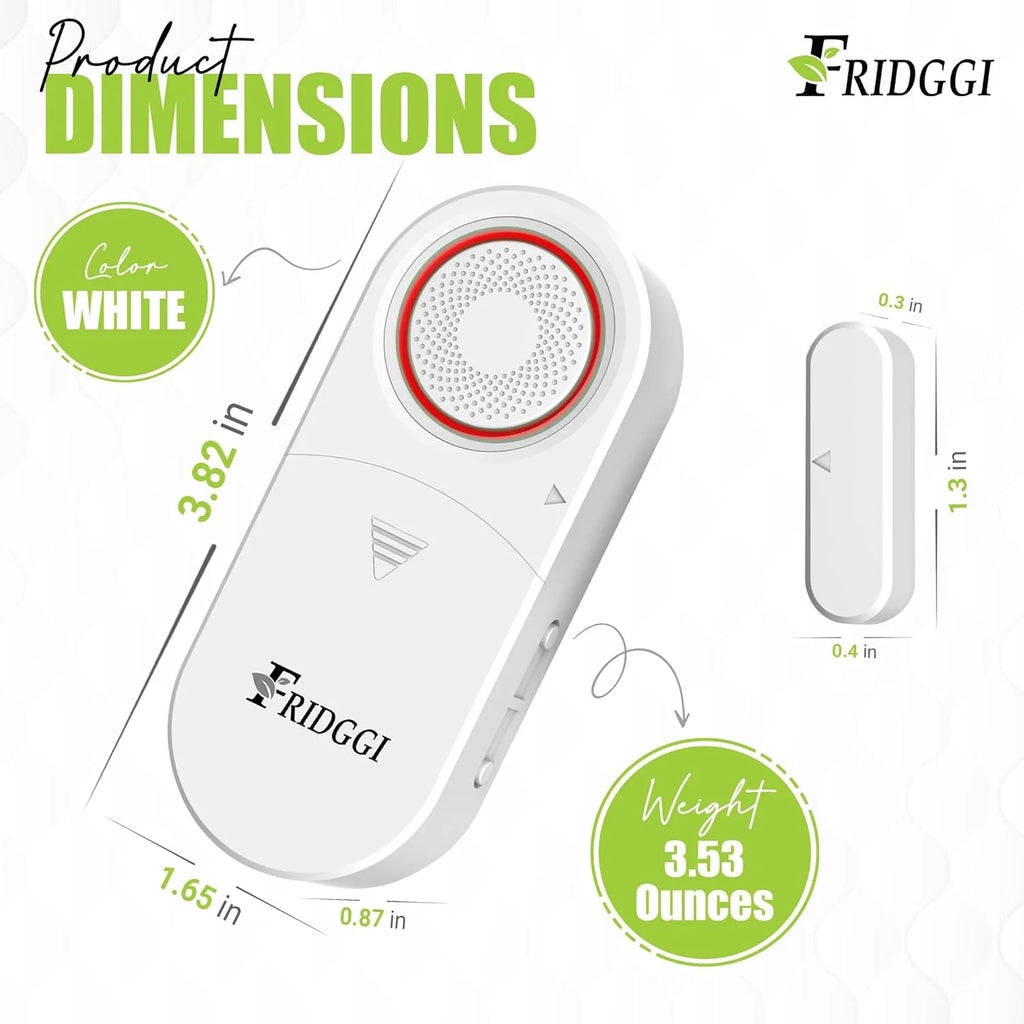 3in1 Alarm Door Ajar Chime with Delay White B32344