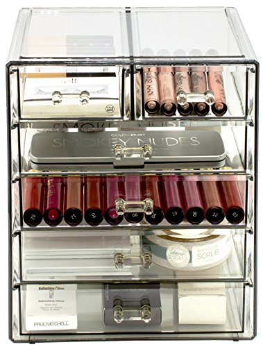 Acrylic Makeup Organizer with 3 Large 4 Small Drawers Z247876