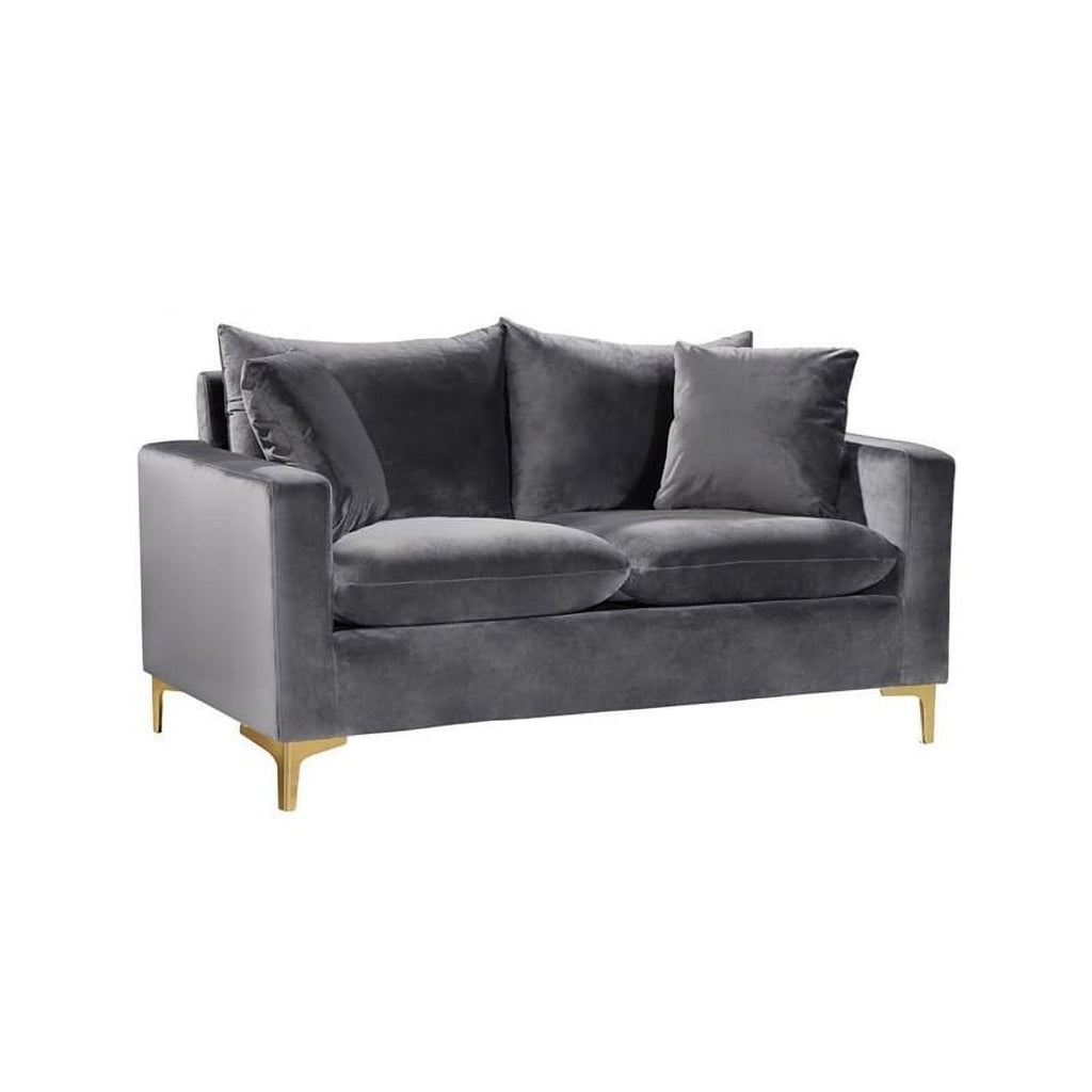 Gray Velvet 3-Piece Sofa Set P555