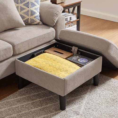 Light Grey Convertible Sectional Sofa X560655