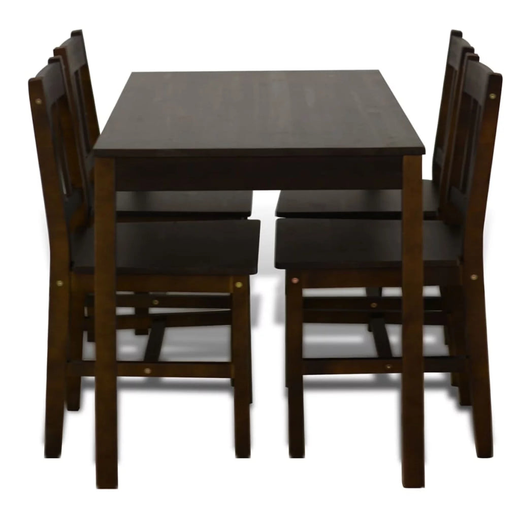 5 Piece Wooden Dining Set with 4 Chairs E153