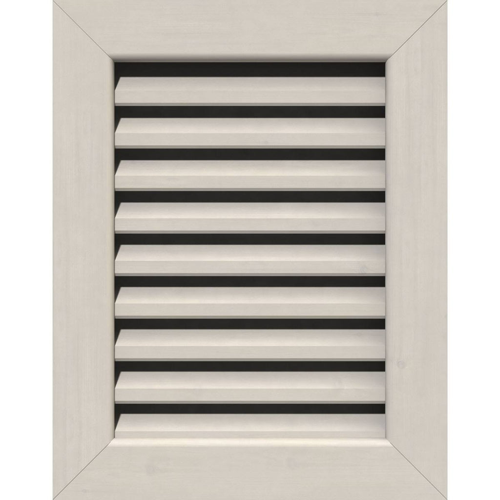 26 inch x 12 inch Vertical Gable Vent Primed Smooth Western Red Cedar L883