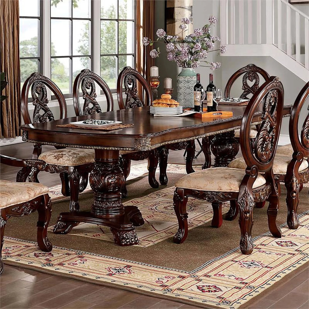 Cherry Wood Expandable Dining Table E136964