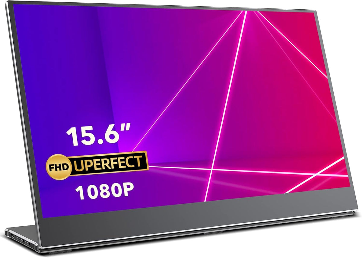 Portable Monitor Matte 15.6 FHD 1080P USB-C HDMI HDR FreeSync 2 Speakers Frameless Bezel C79458