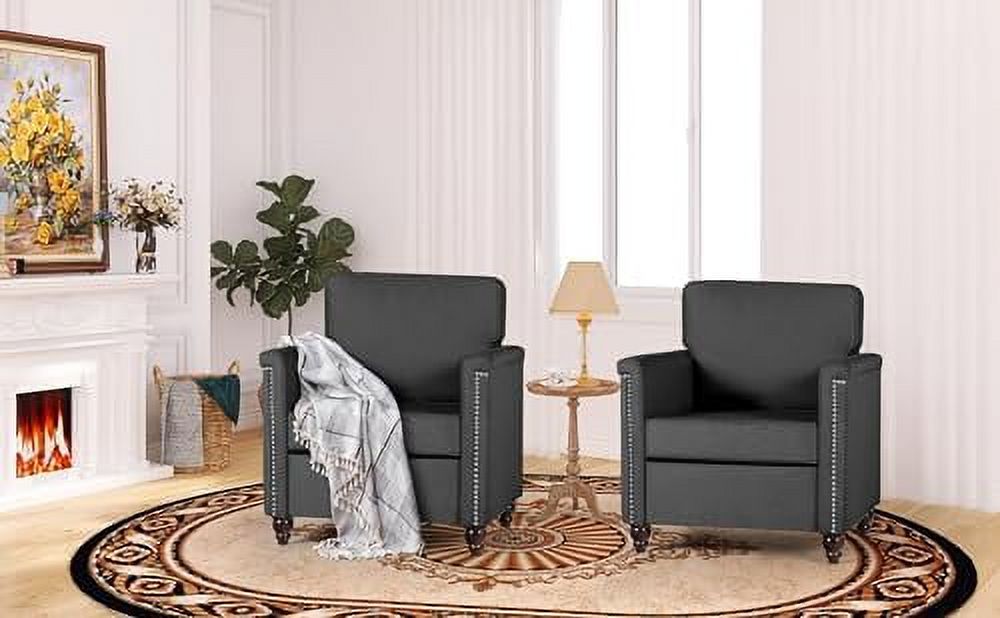 Beige Upholstered Linen Accent Chair Z73888