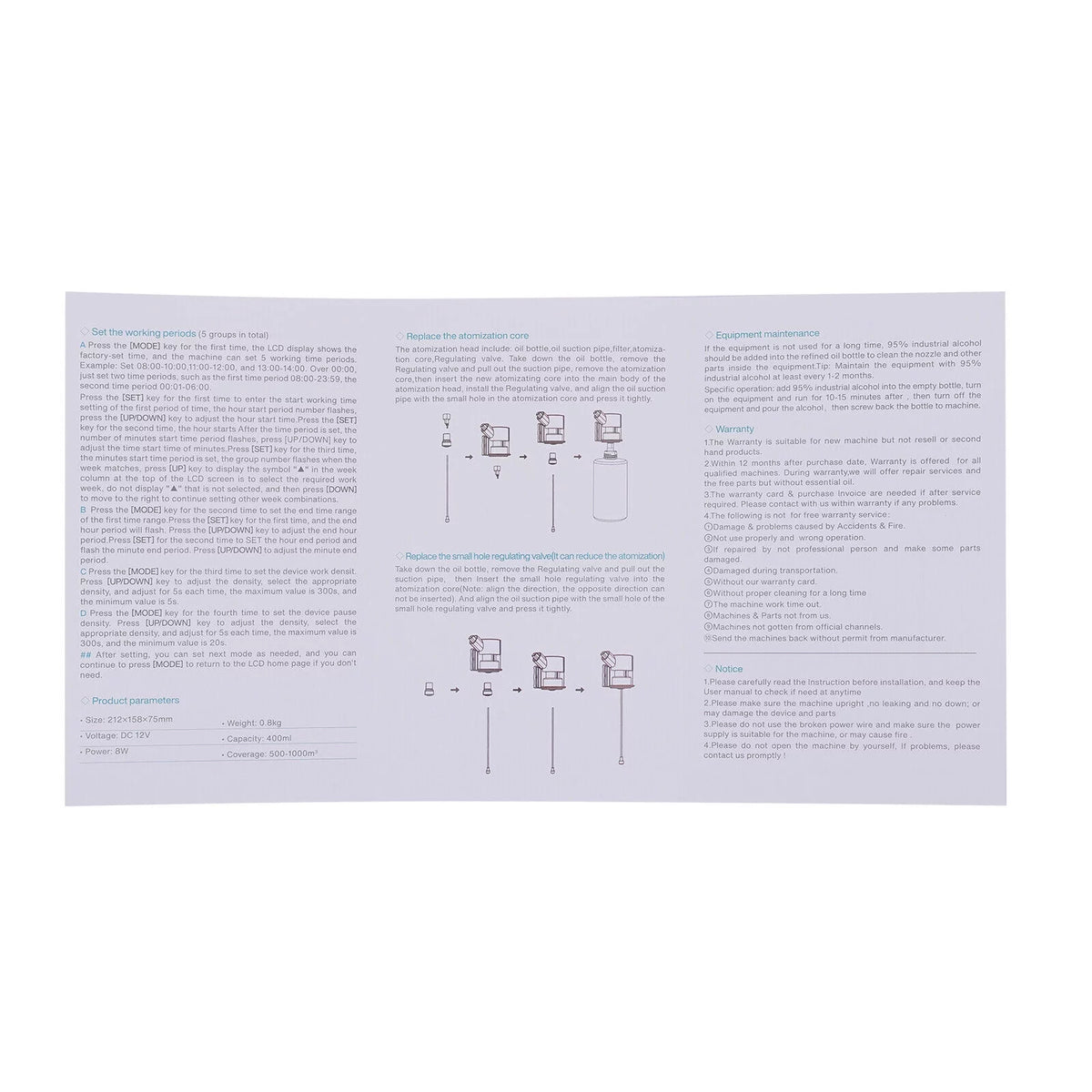 400ml Electric Fragrance Diffuser S7042