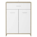 White Sonoma Oak Chipboard Bathroom Cabinet P17645