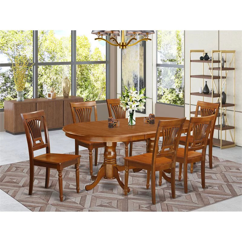 7-piece Wood Dining Table Set V338229