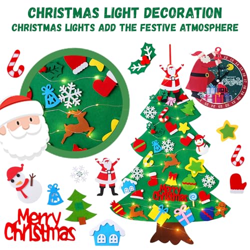 Felt Christmas Tree with 34 Ornaments O465792