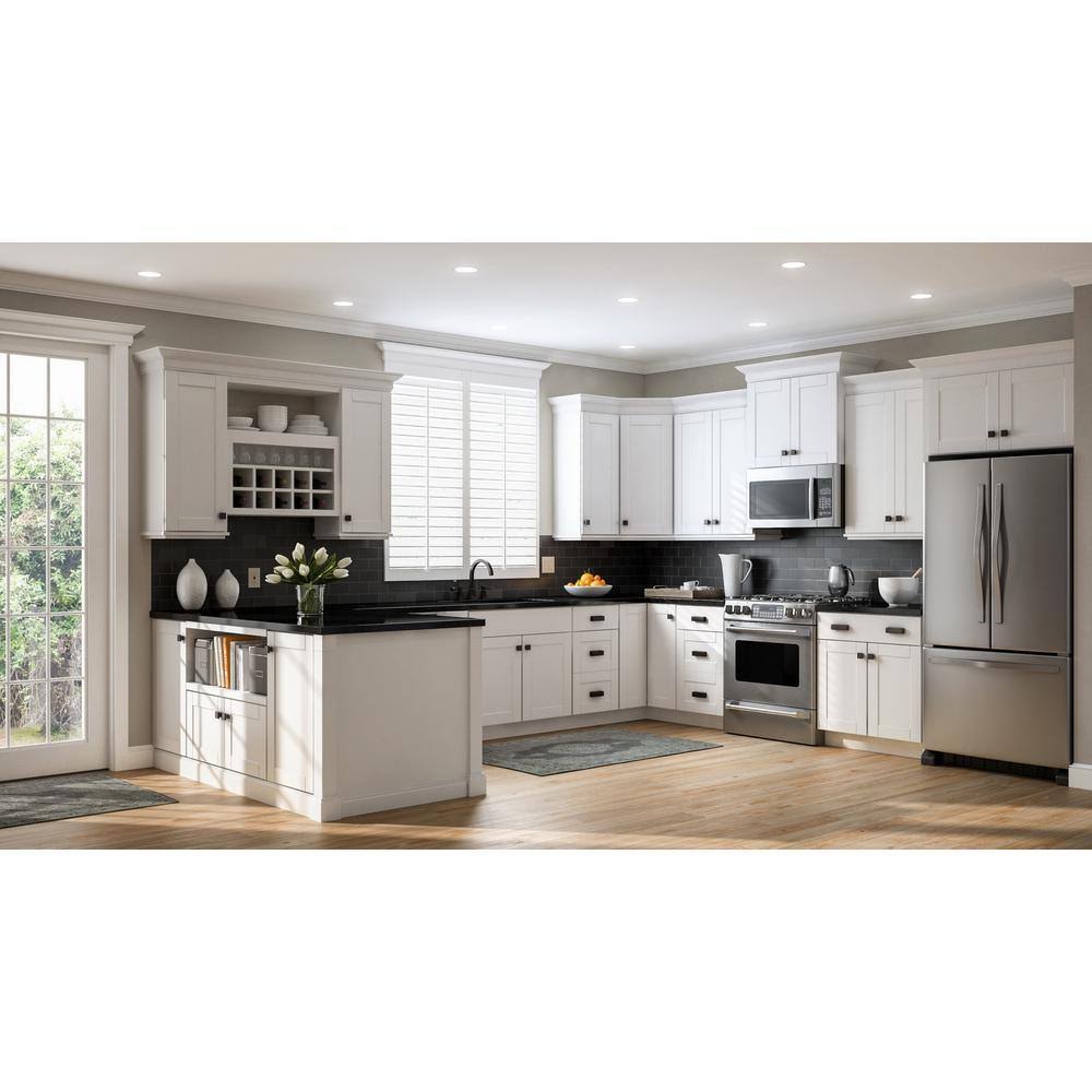 30x30x12 in. Shaker Wall Kitchen Cabinet in Satin White F454016