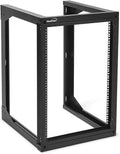 15U Wall Mount Open Frame Network Rack with Swing Out Hinged Gate T608